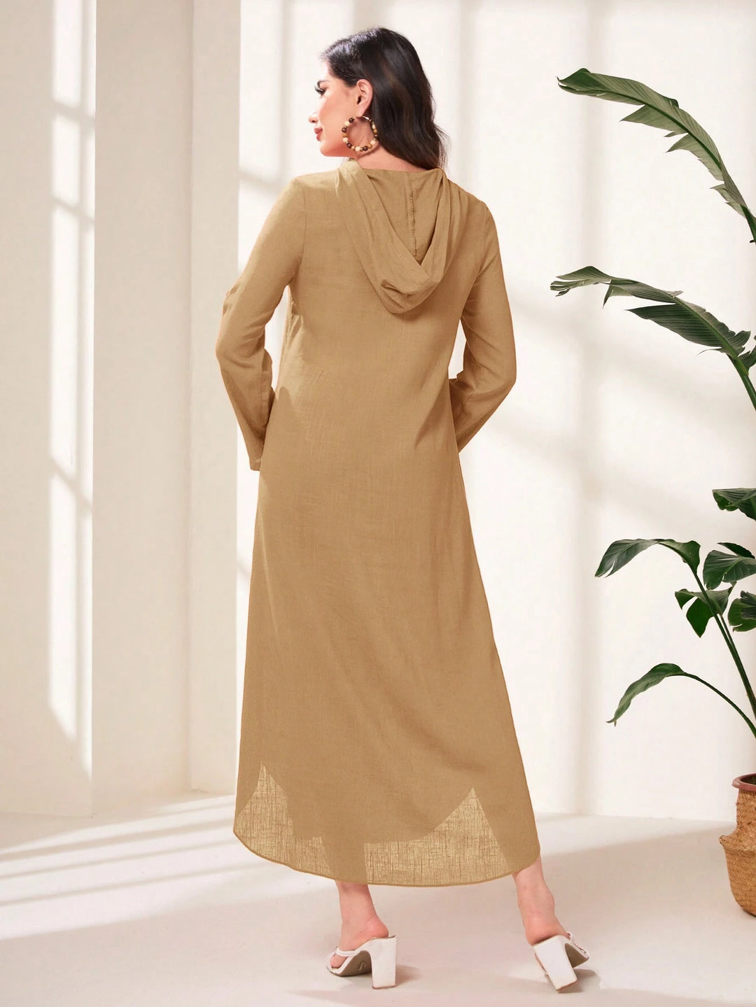 Rochie maxi SHEIN, bej