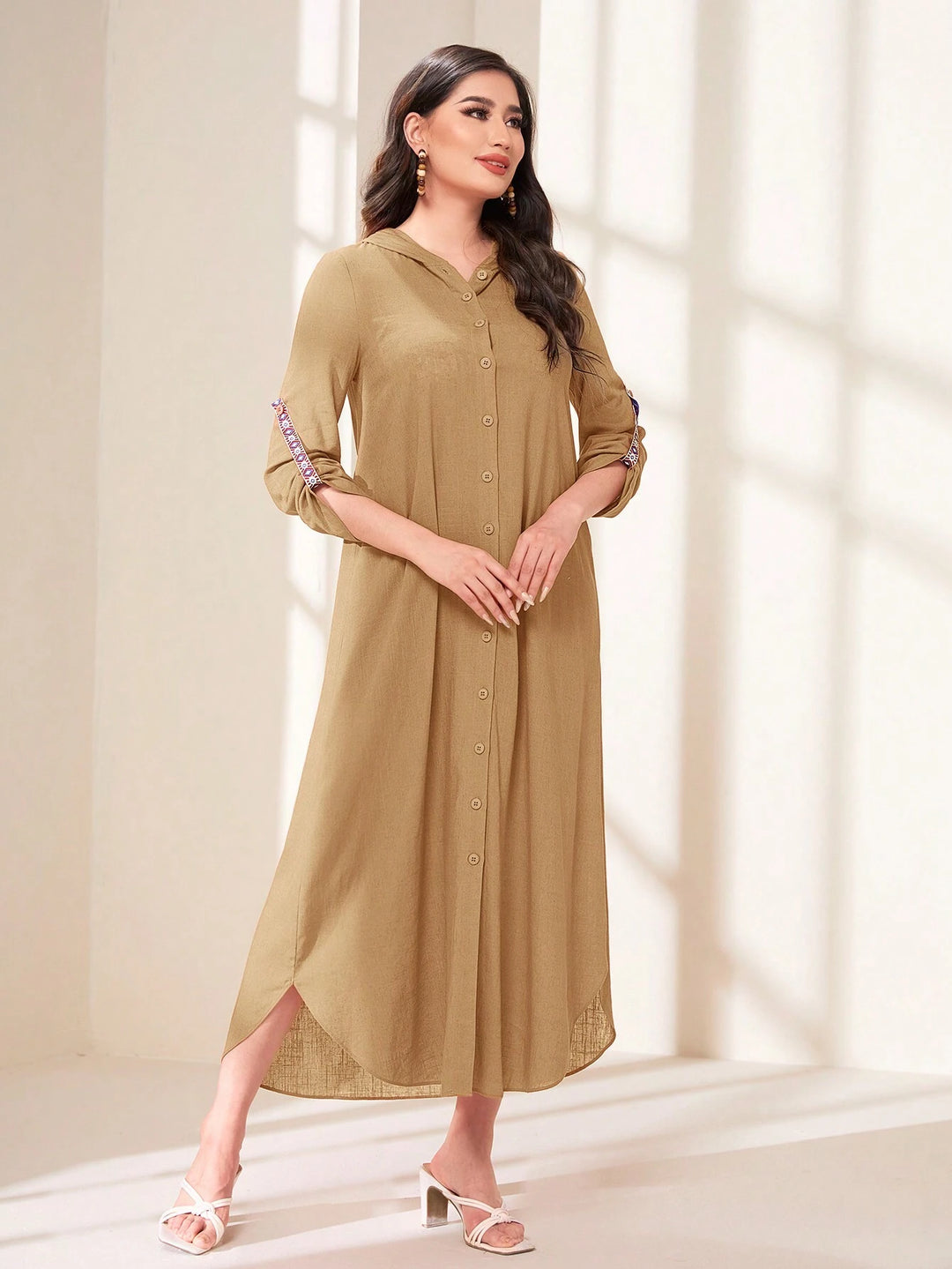 Rochie maxi SHEIN, bej