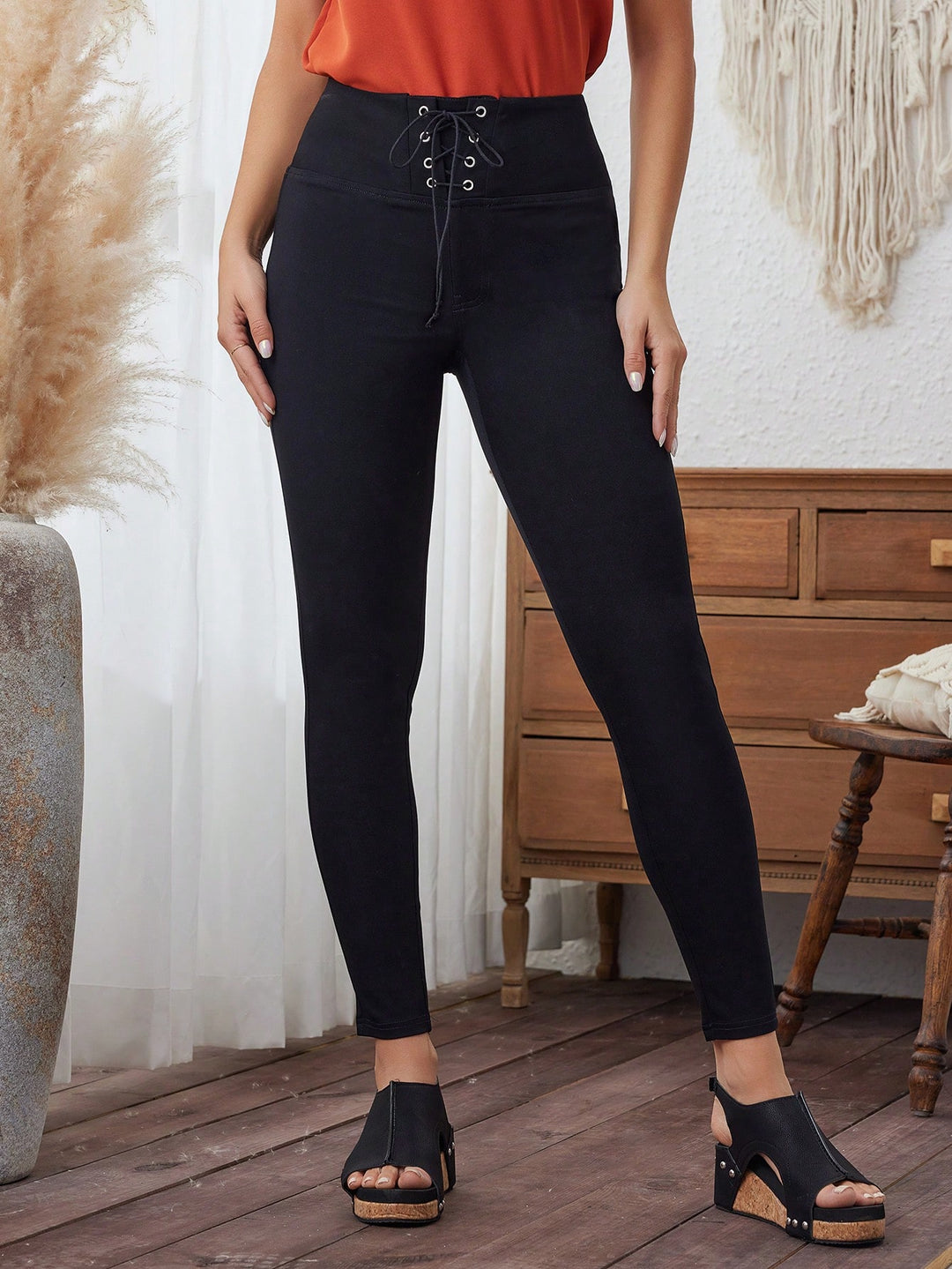 Pantaloni SHEIN, negru