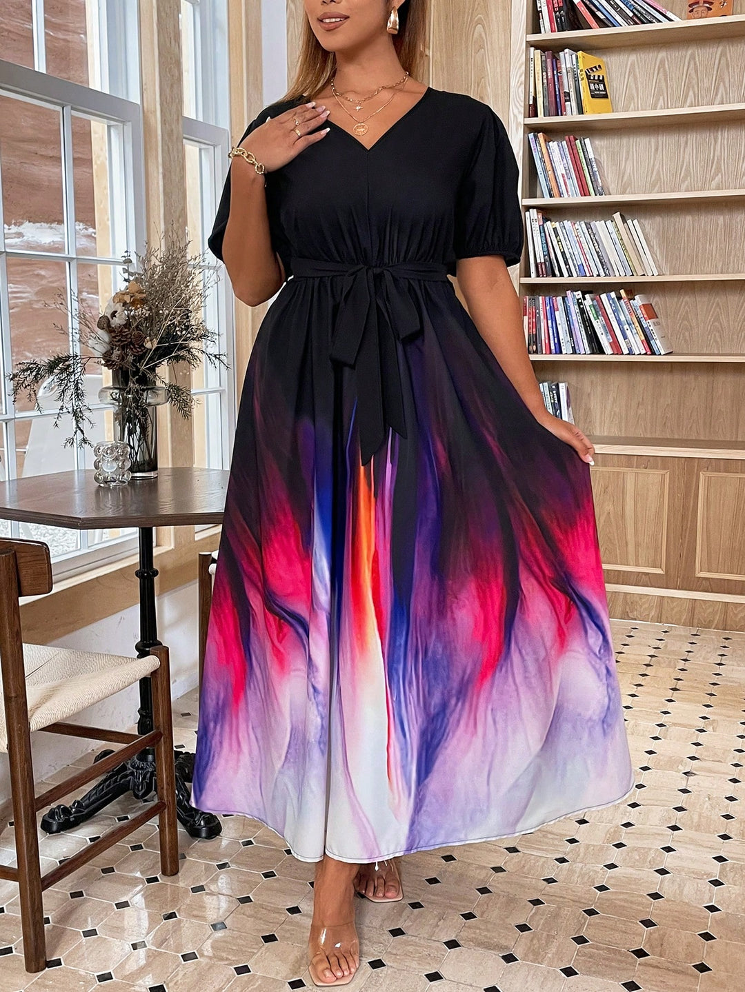 Rochie maxi SHEIN, mix culori
