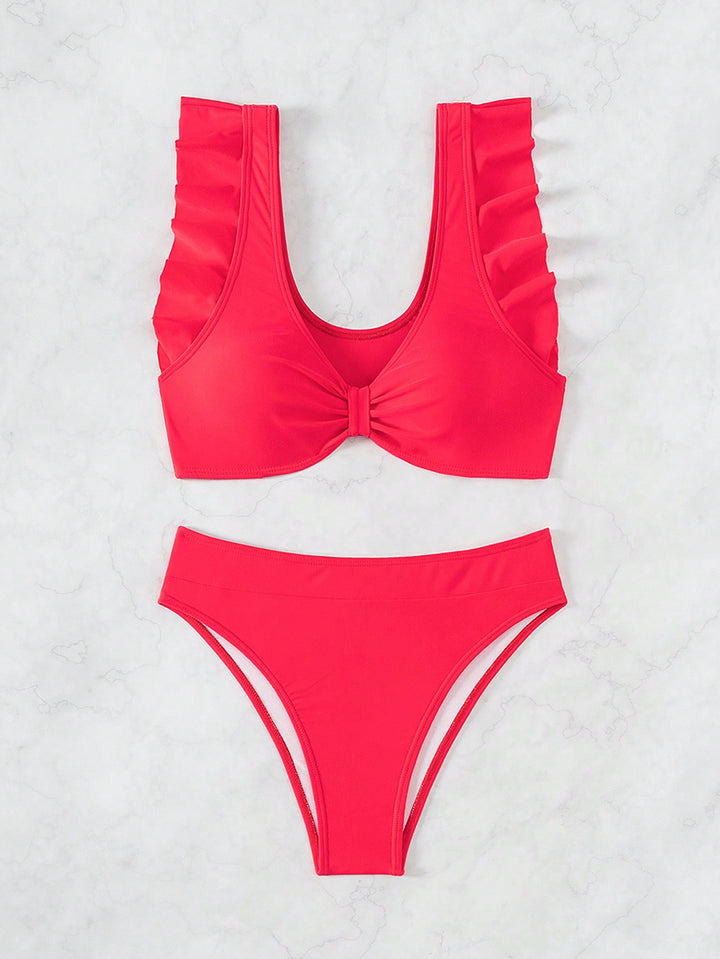 SHEIN piros bikiniszett