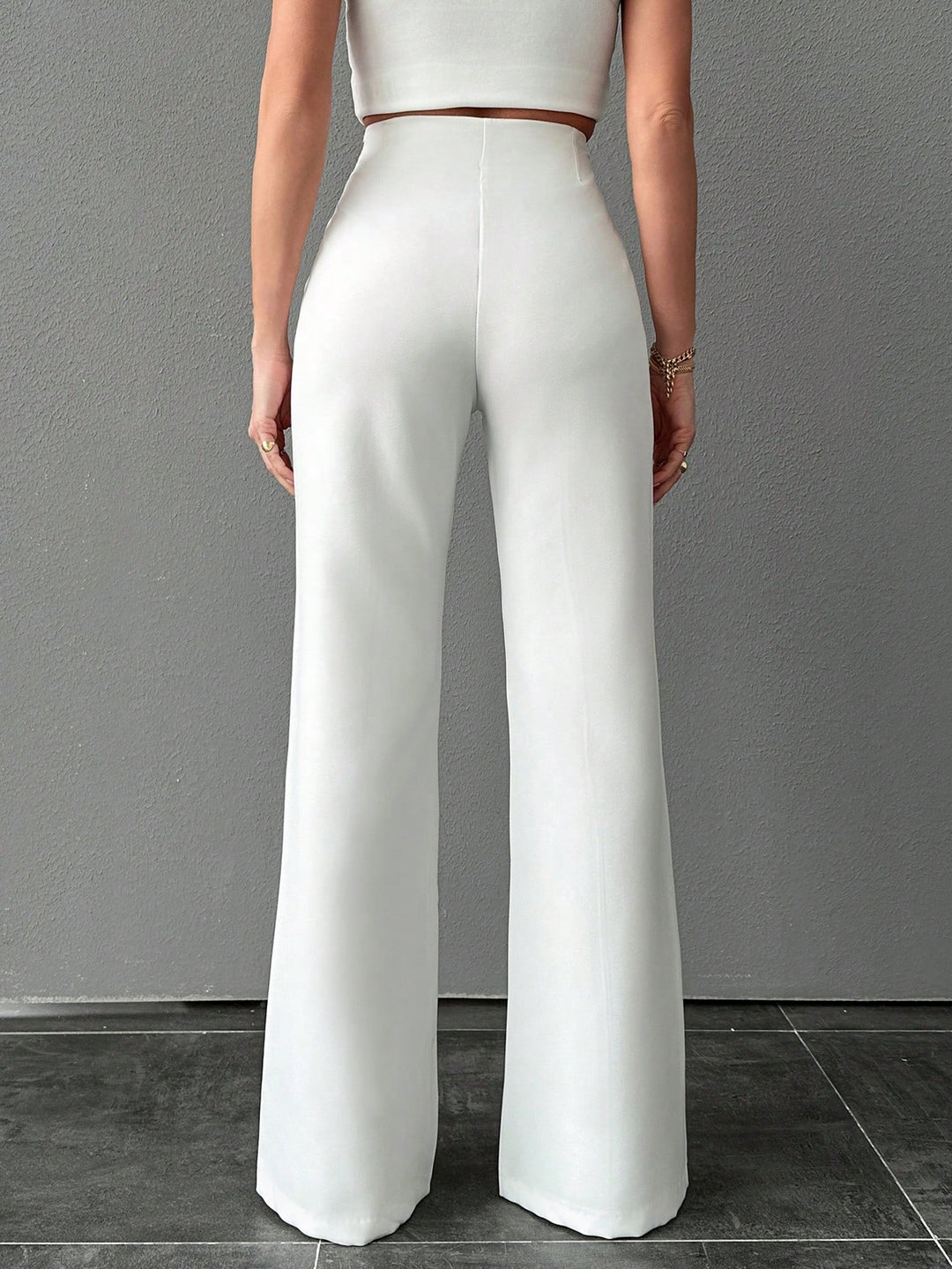 Pantaloni SHEIN, alb