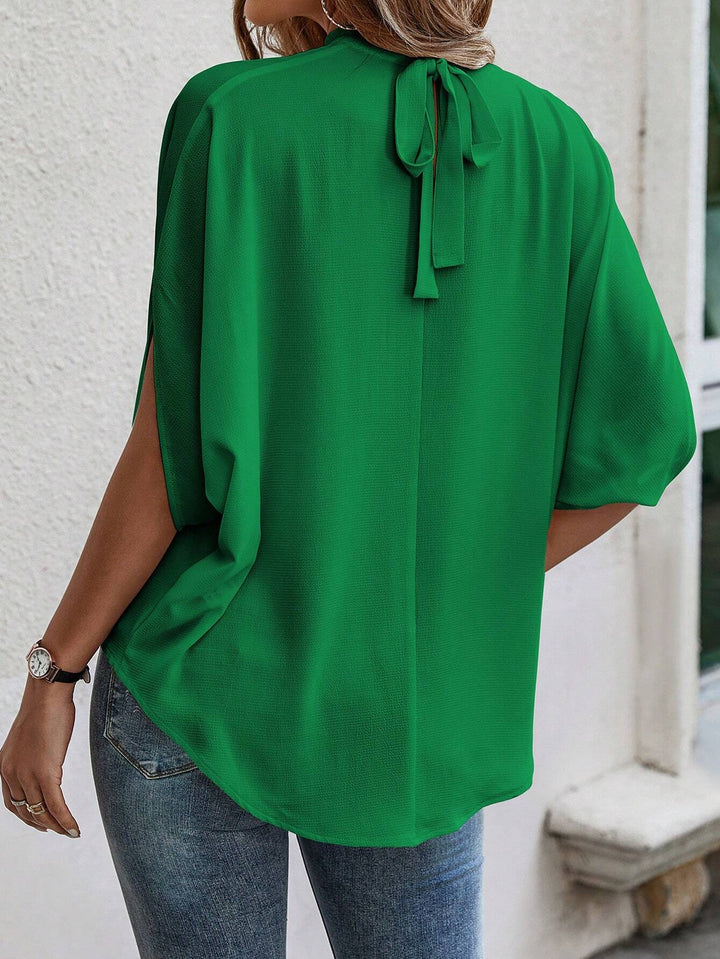 Cămașă cu mânecă scurtă SHEIN, verde
