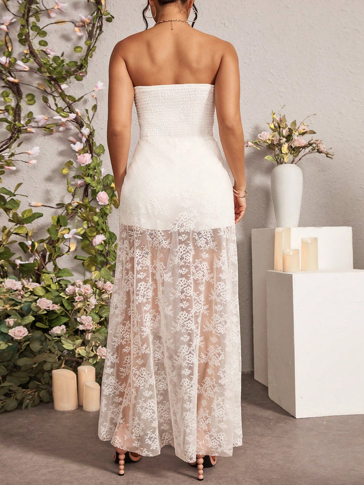 Rochie maxi SHEIN, alb