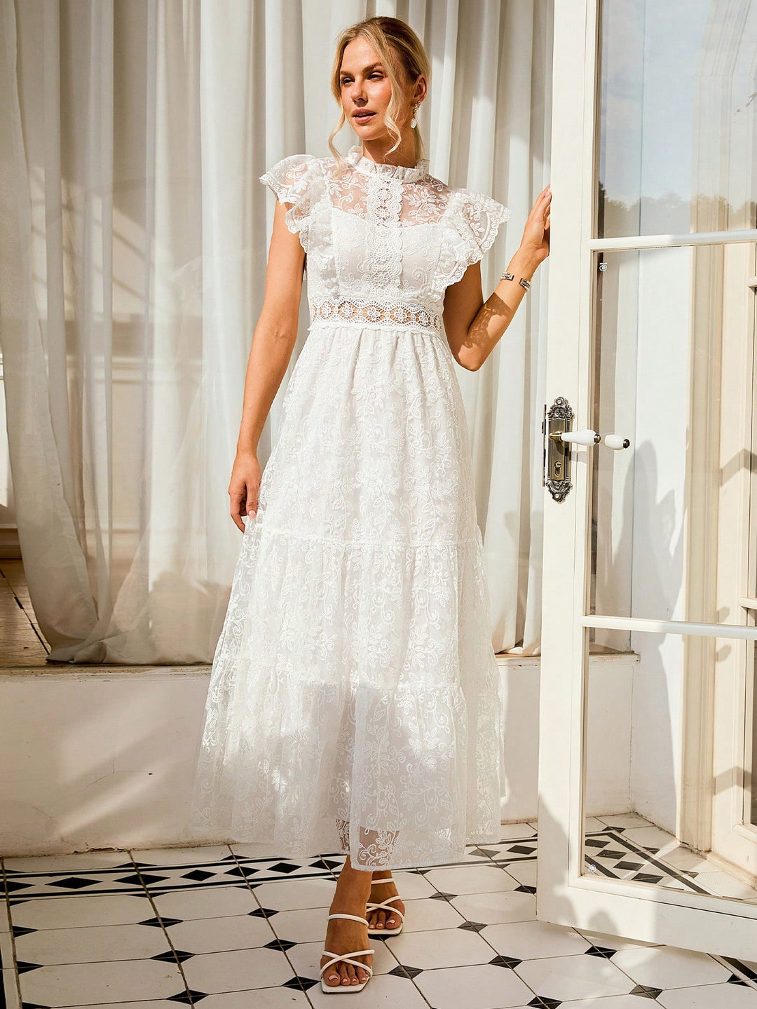 Rochie midi SHEIN, alb