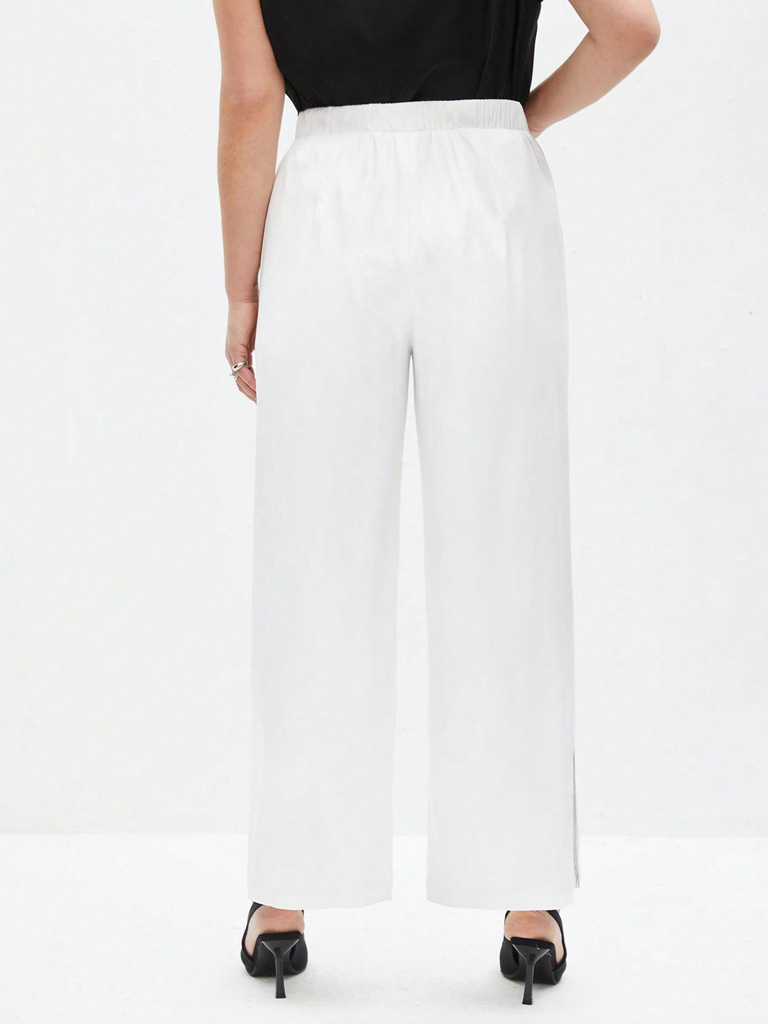 Pantaloni SHEIN, alb