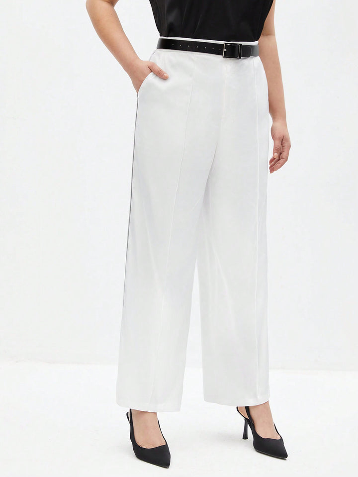 Pantaloni SHEIN, alb