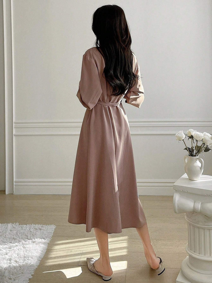 SHEIN Maxi ruha, barna