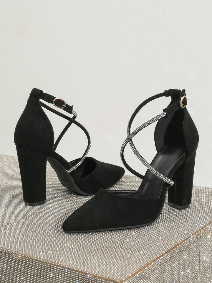 Pantofi cu toc SHEIN, negru