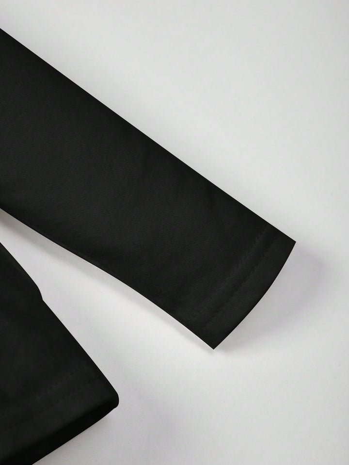 Tricou cu mânecă lungă SHEIN, negru