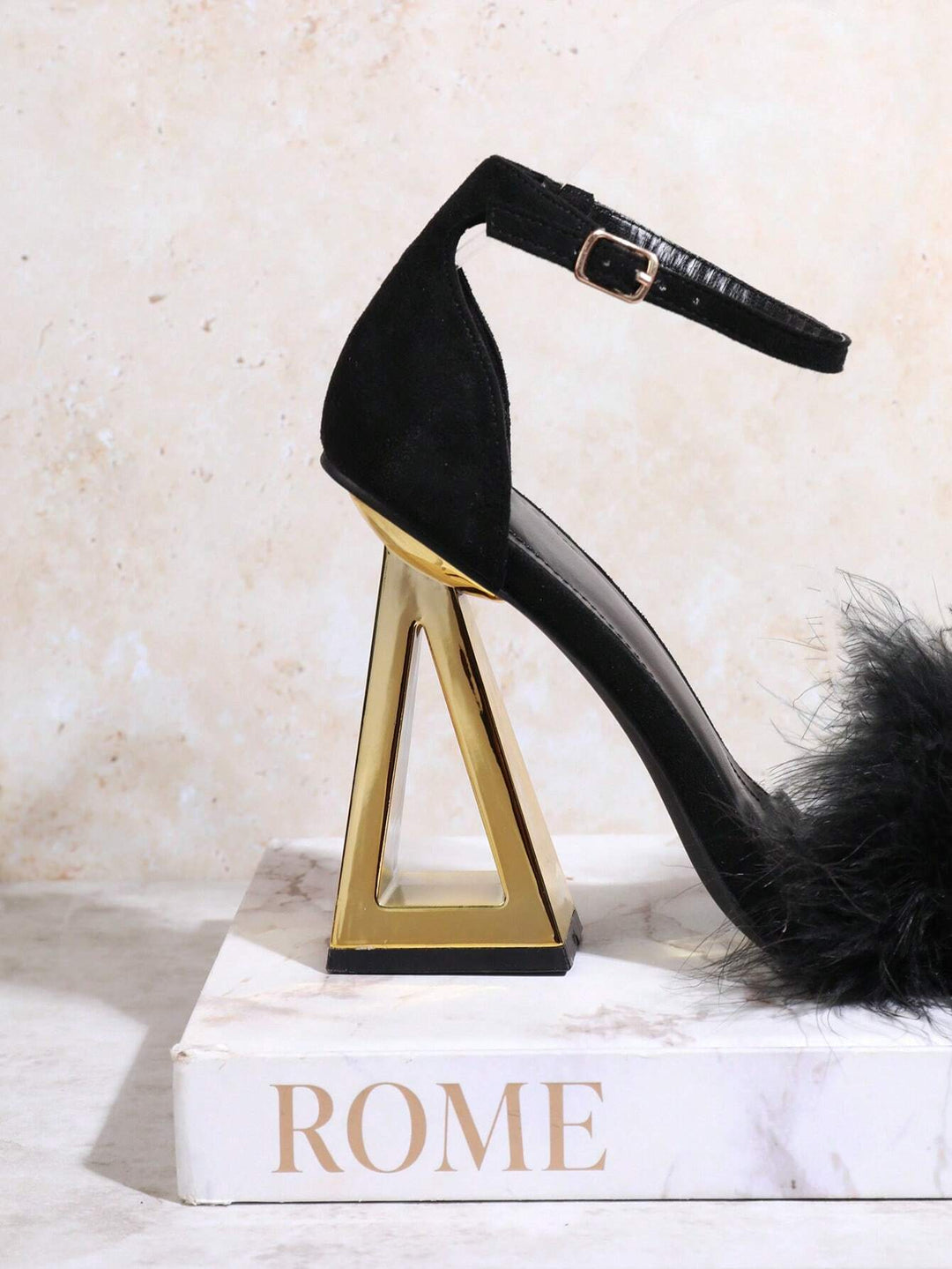 Sandale cu toc SHEIN, negru