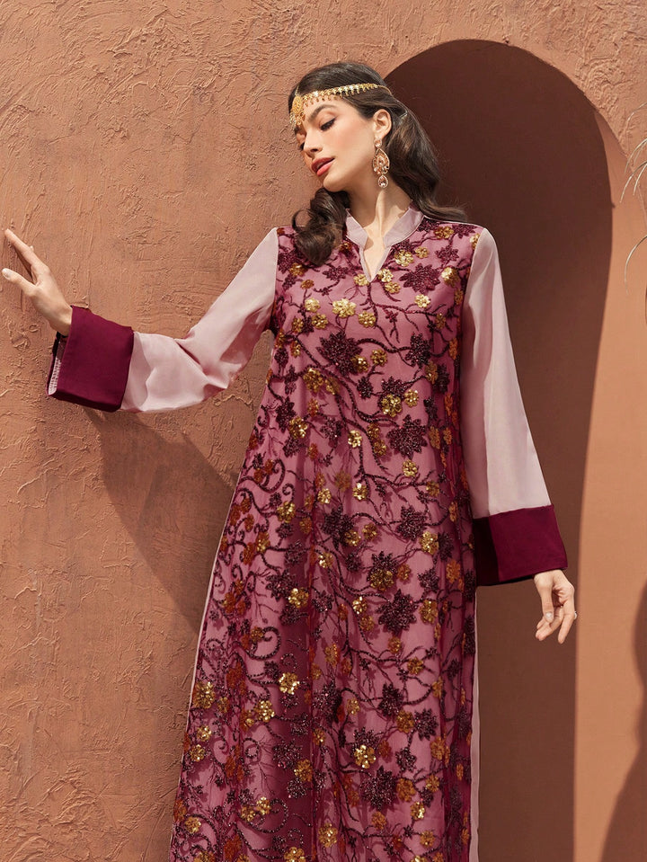 Rochie maxi SHEIN, roz
