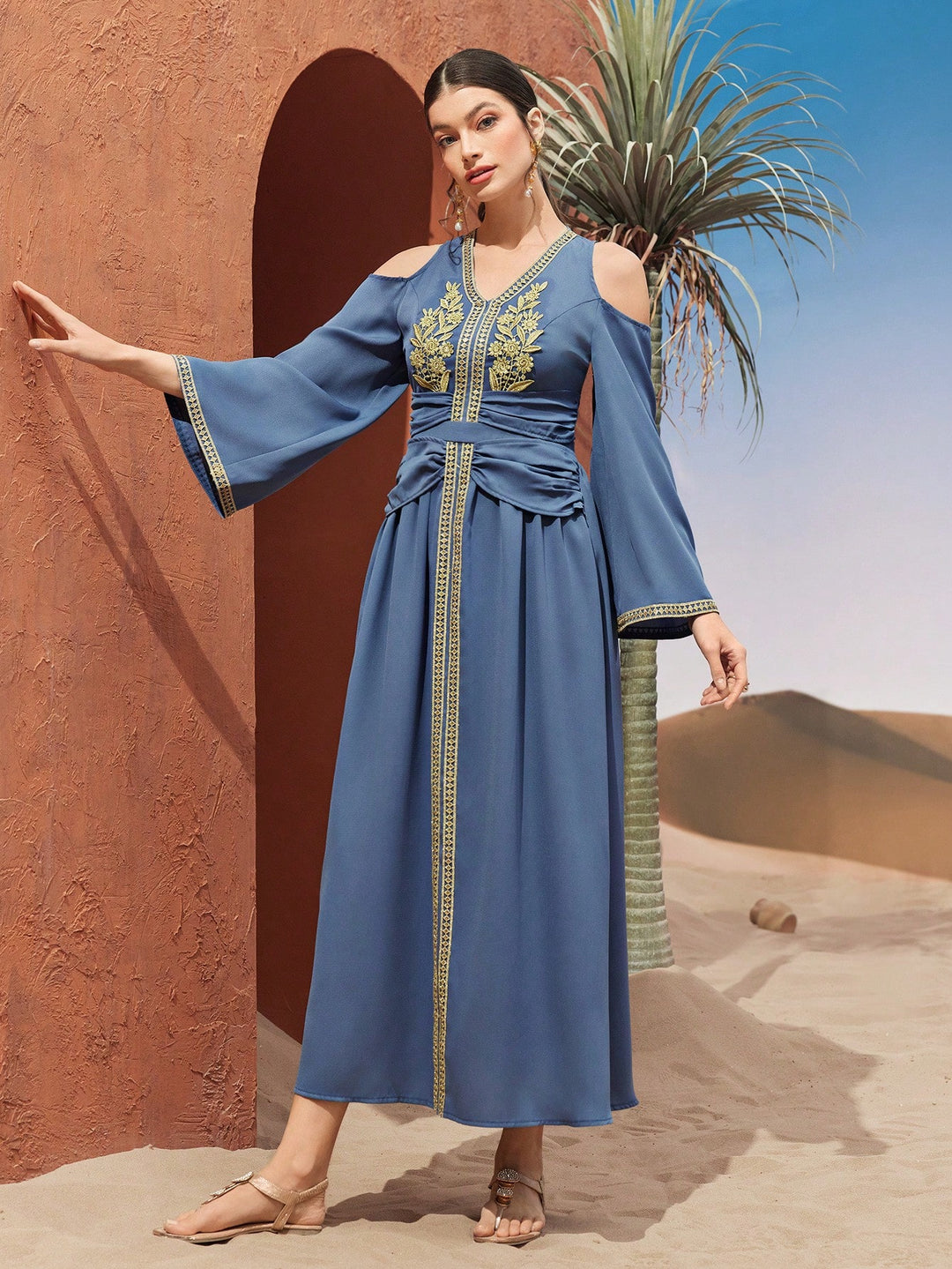 Rochie maxi SHEIN, albastru