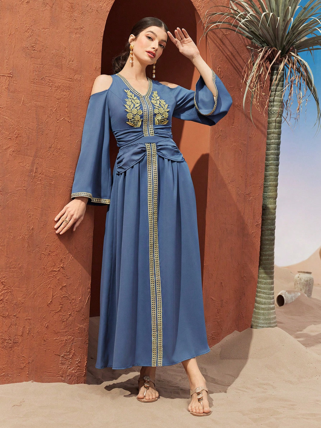 Rochie maxi SHEIN, albastru