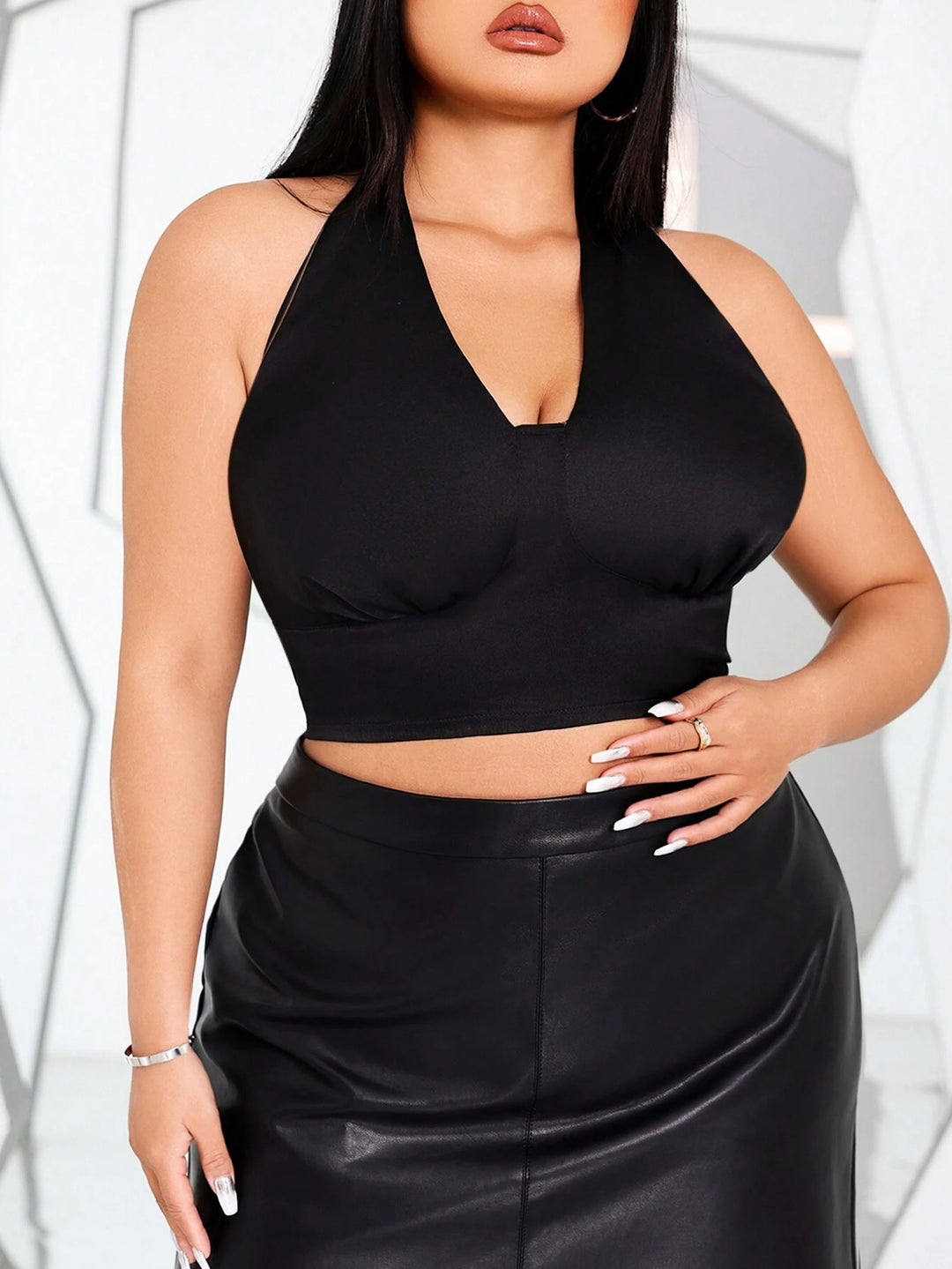Top SHEIN, negru