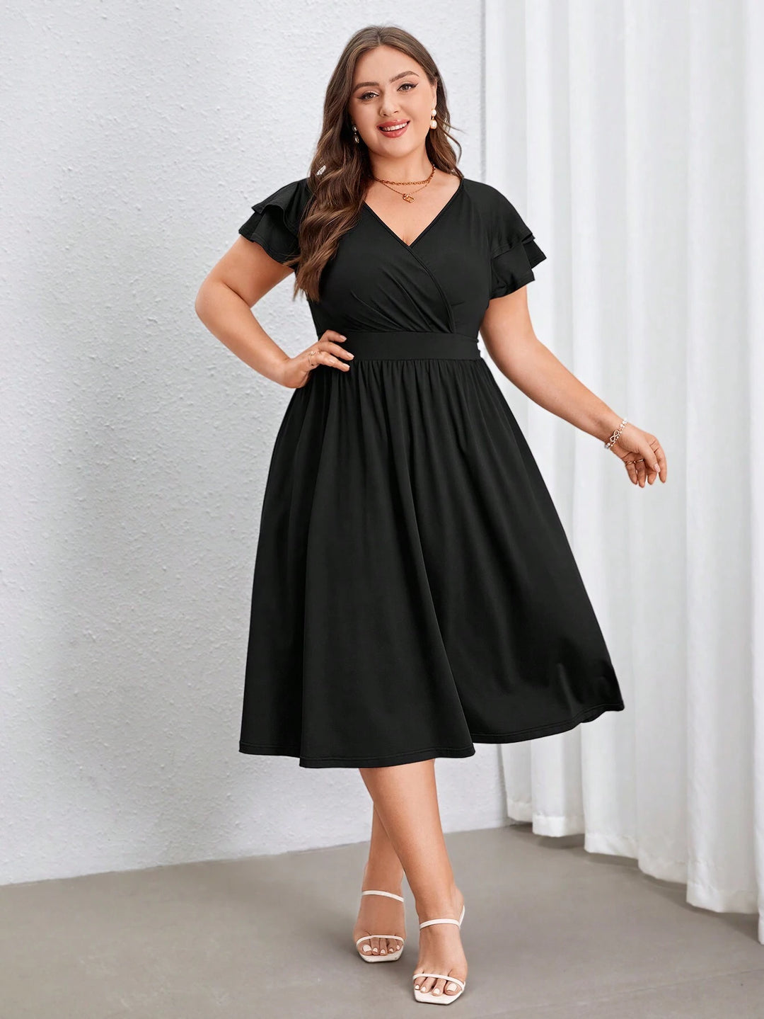 Rochie midi SHEIN, negru