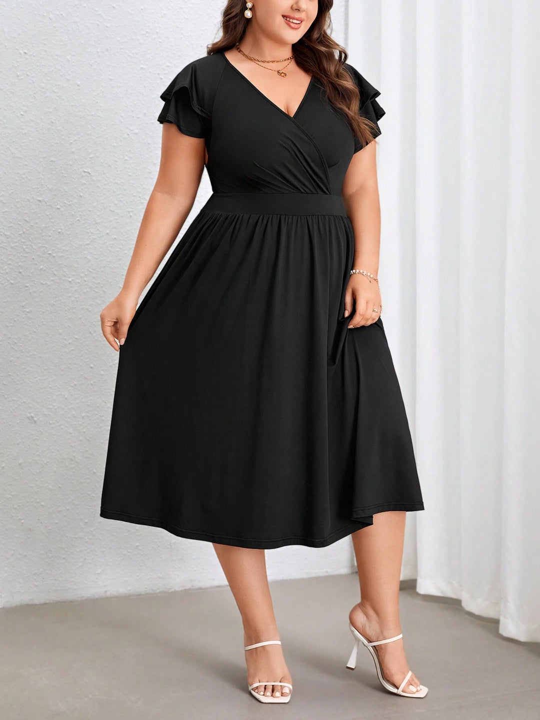 Rochie midi SHEIN, negru