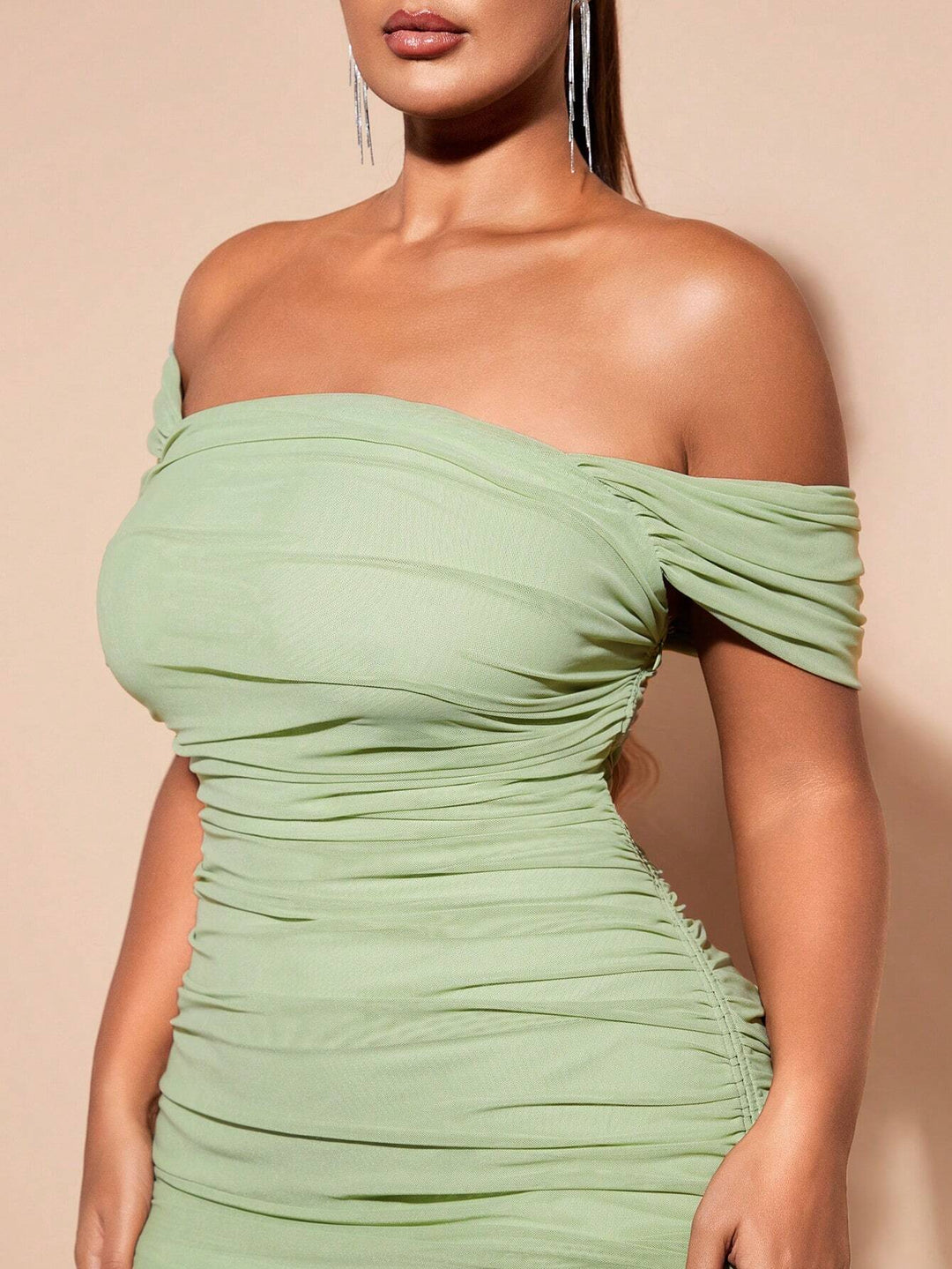 Rochie midi Shein Curve+, verde