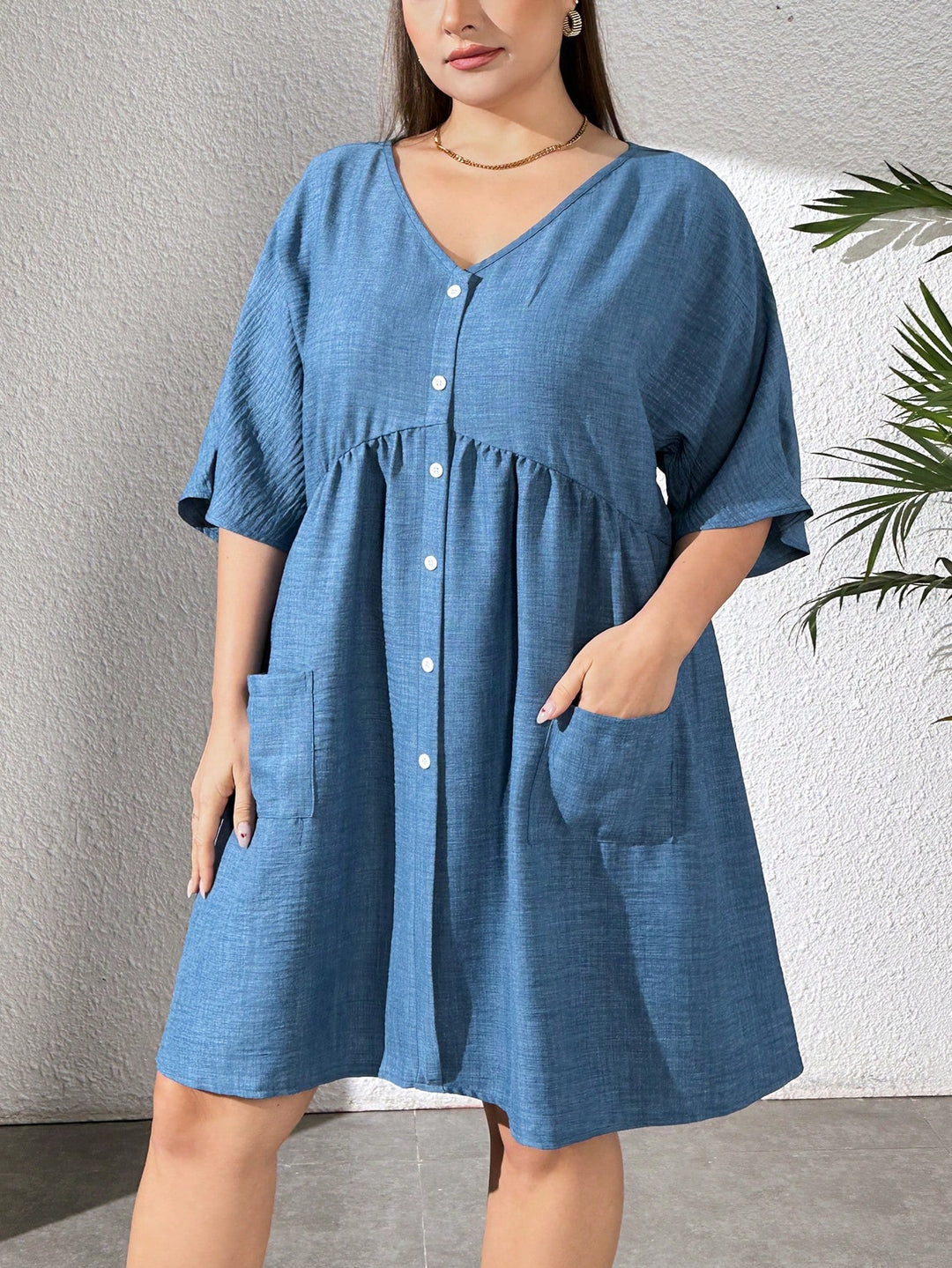 SHEIN mini ruha, kék