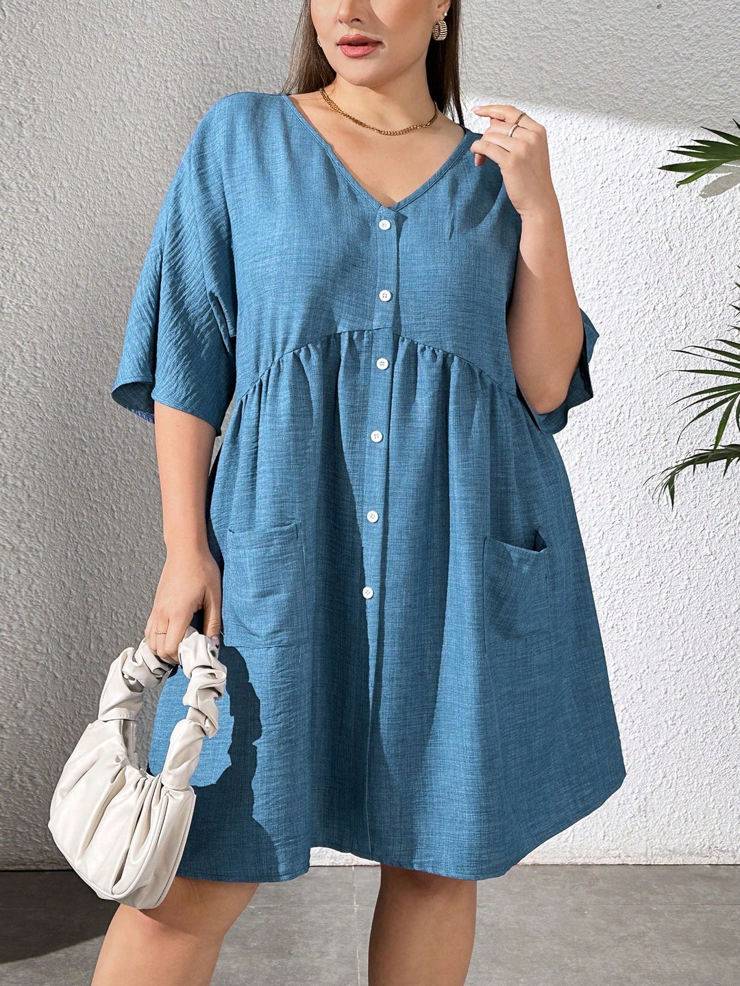 SHEIN mini ruha, kék