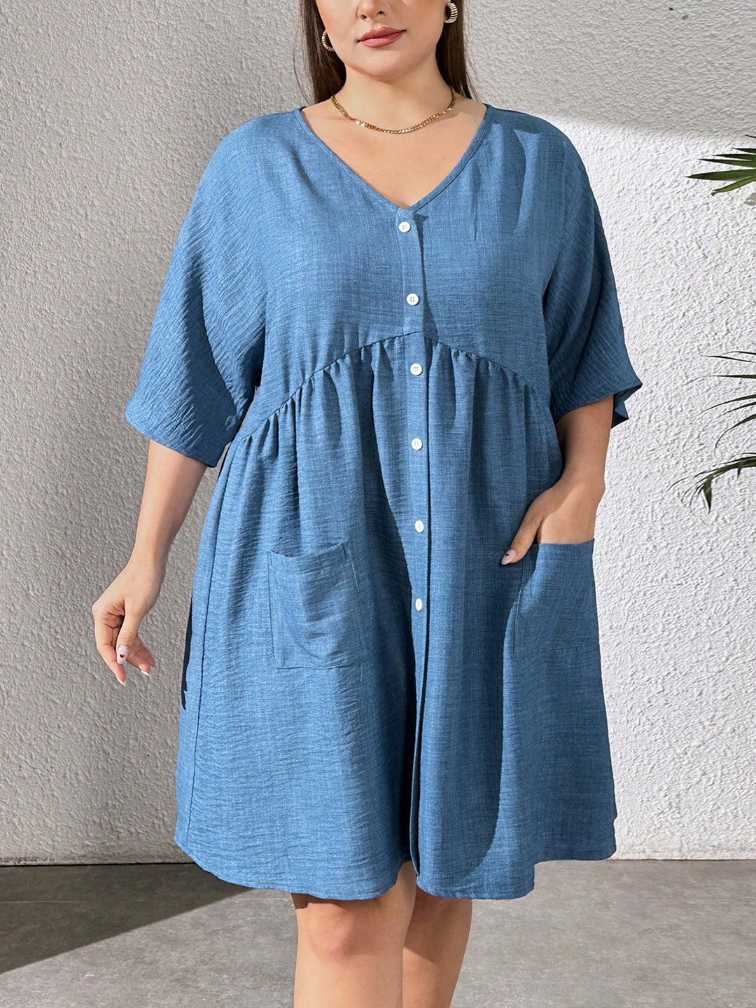 SHEIN mini ruha, kék