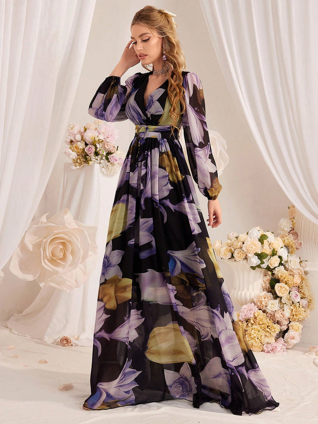 Rochie maxi SHEIN, mix culori