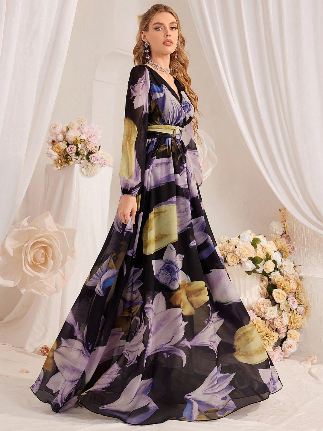 Rochie maxi SHEIN, mix culori