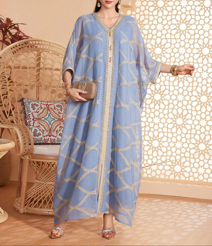 SHEIN maxi ruha, kék