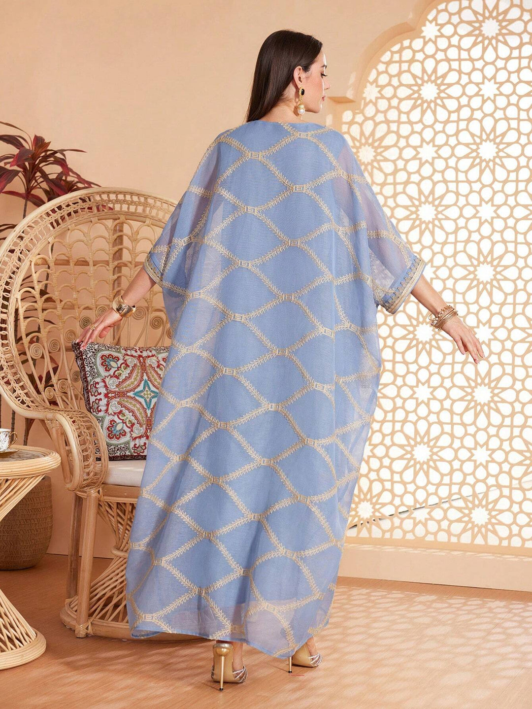 SHEIN maxi ruha, kék