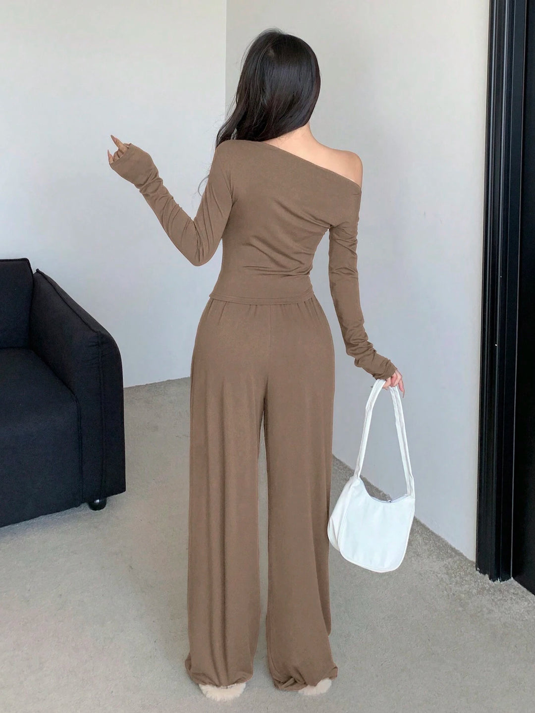 Shein barna blúz
