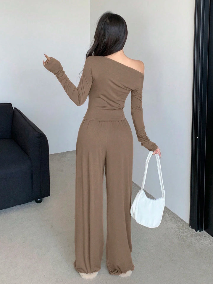 Shein barna blúz