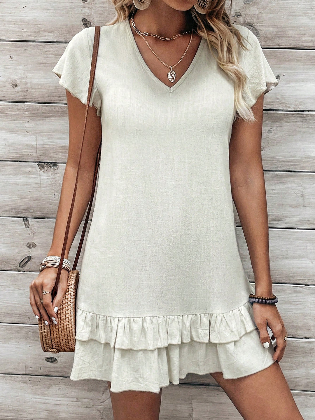 Rochie midi SHEIN, bej