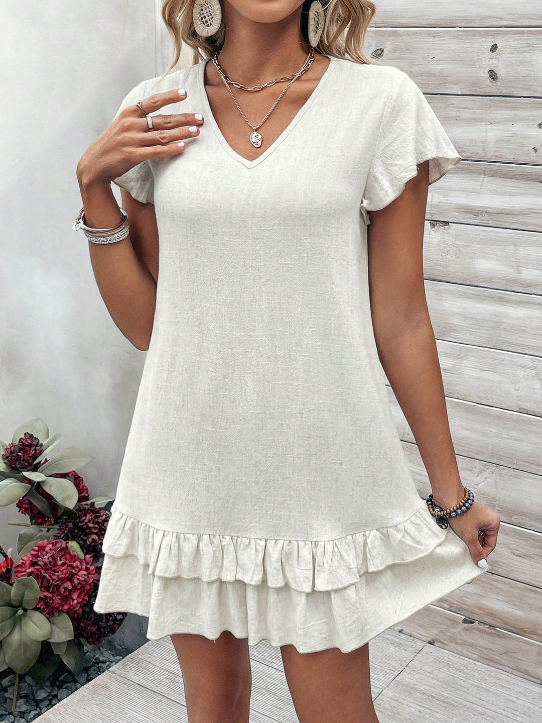 Rochie midi SHEIN, bej