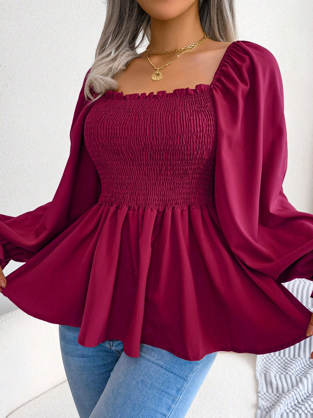 Bluza SHEIN, vișiniu