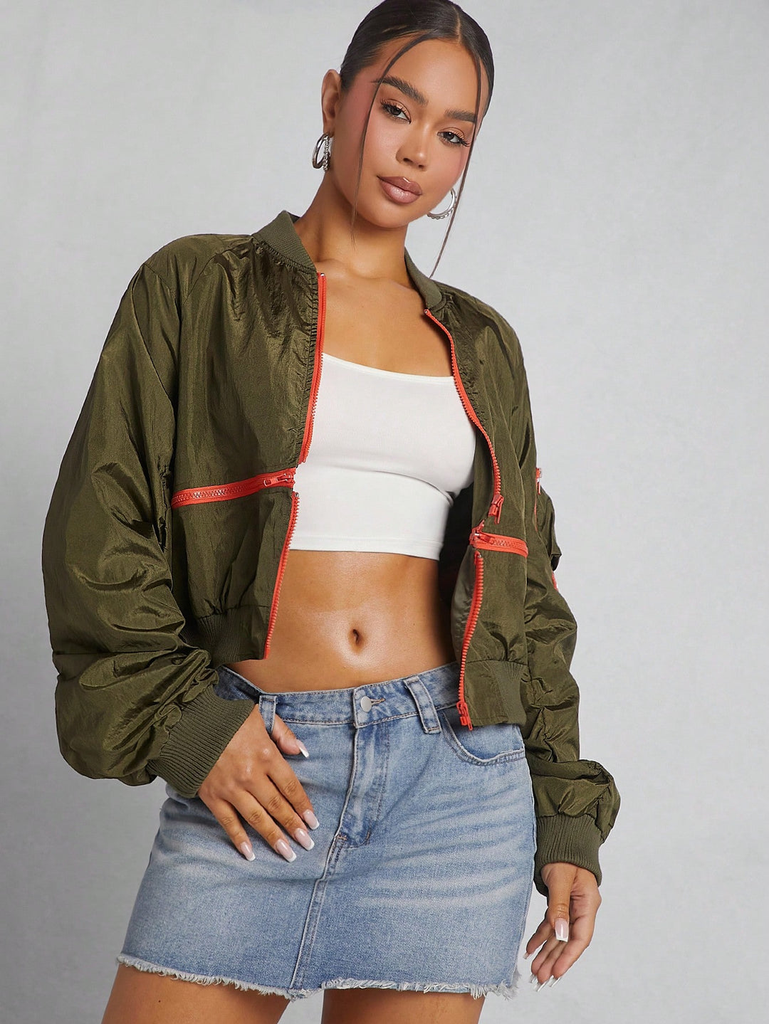 SHEIN Dzseki, khaki