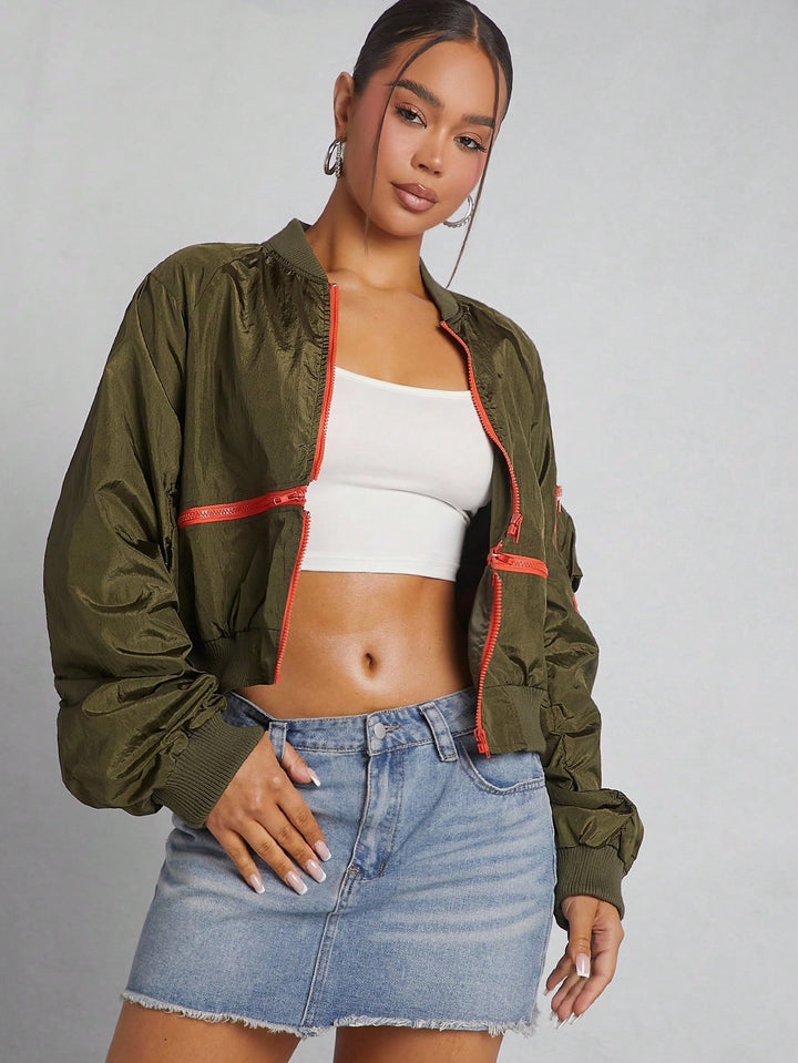 SHEIN Dzseki, khaki