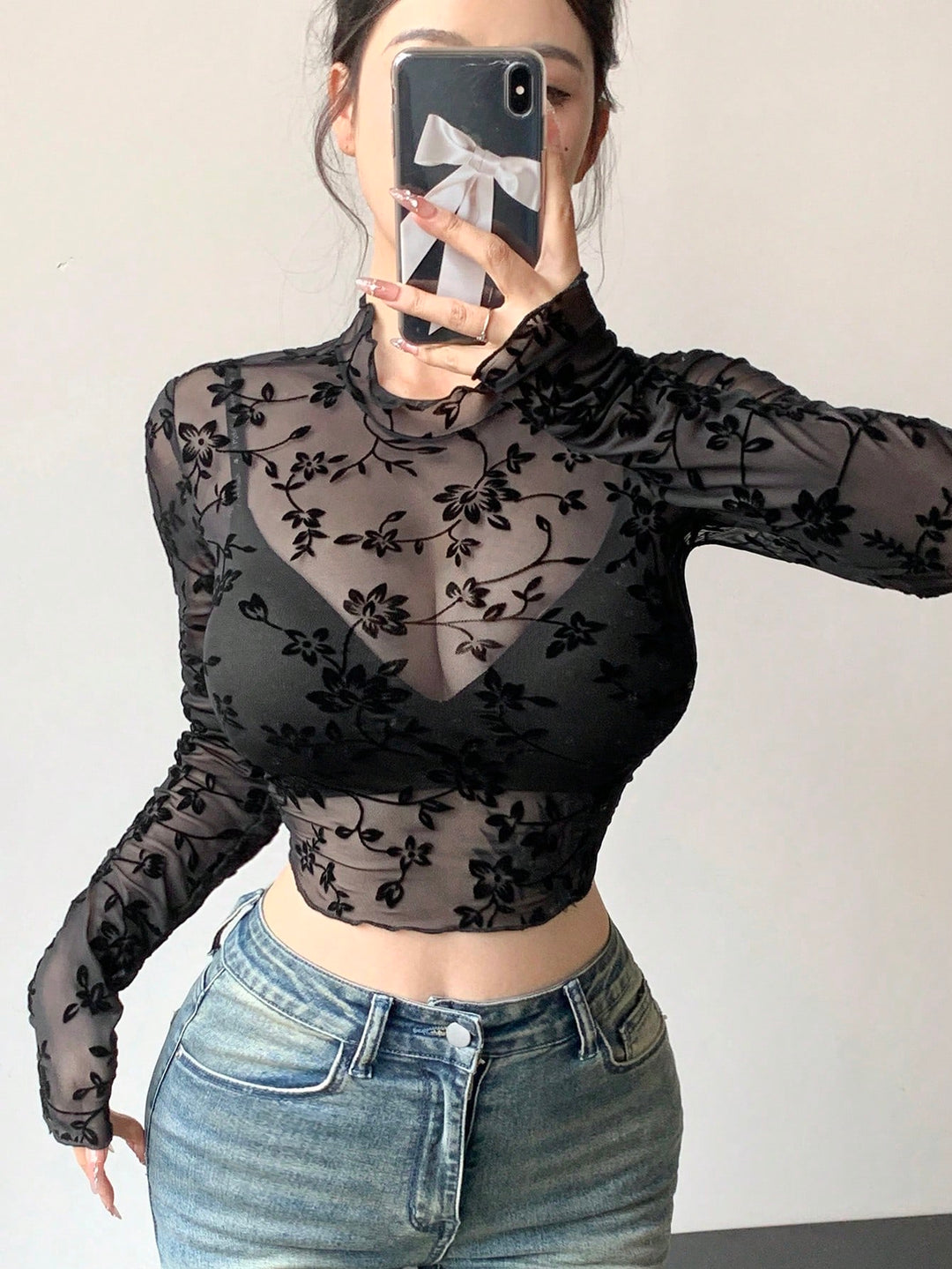 SHEIN blúz, fekete
