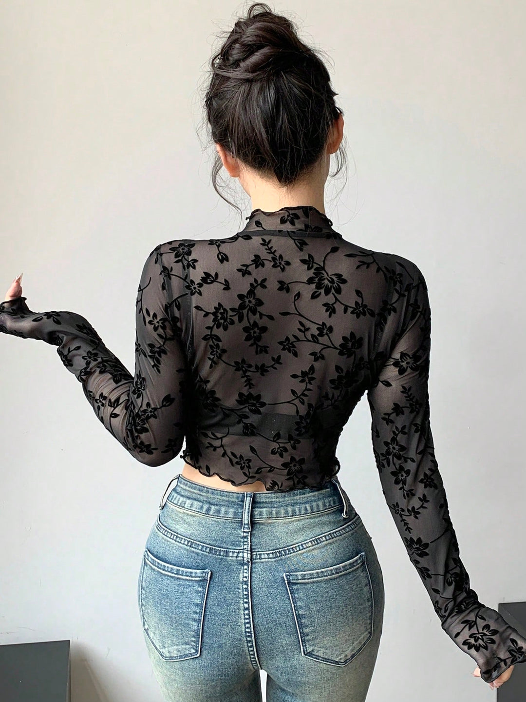 SHEIN blúz, fekete