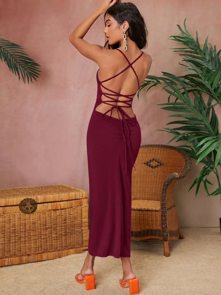 Rochie maxi SHEIN, vișiniu