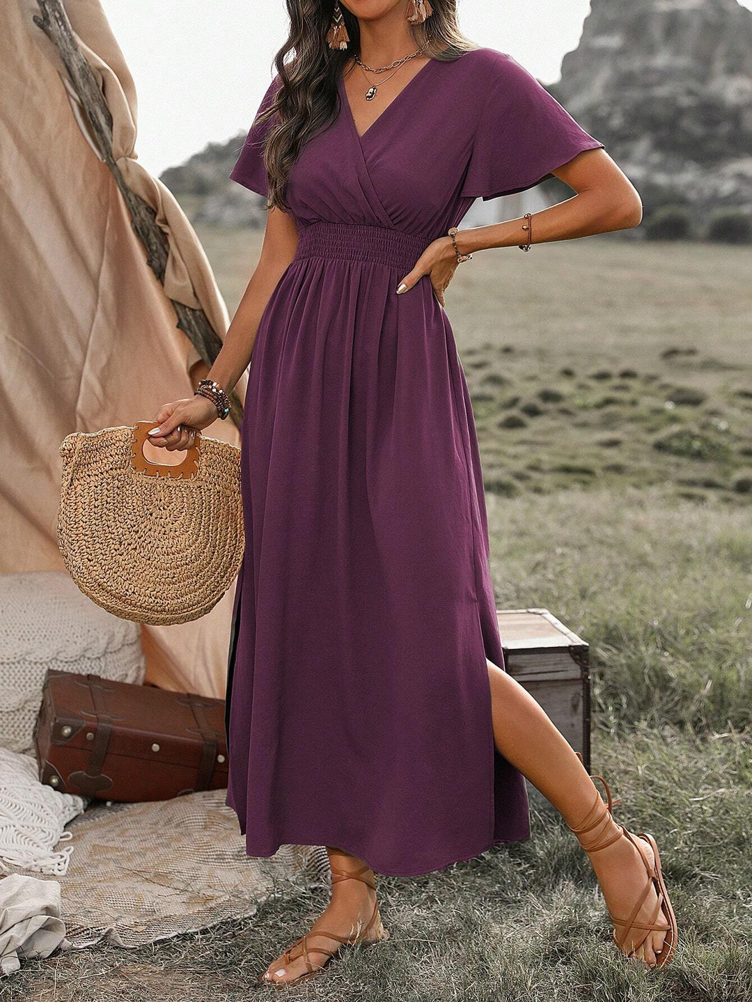 Rochie midi SHEIN, mov