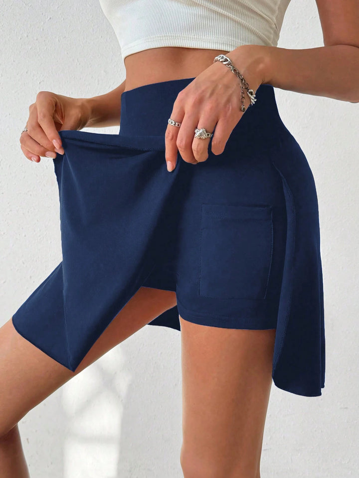 Fustă pantalon SHEIN, albastru