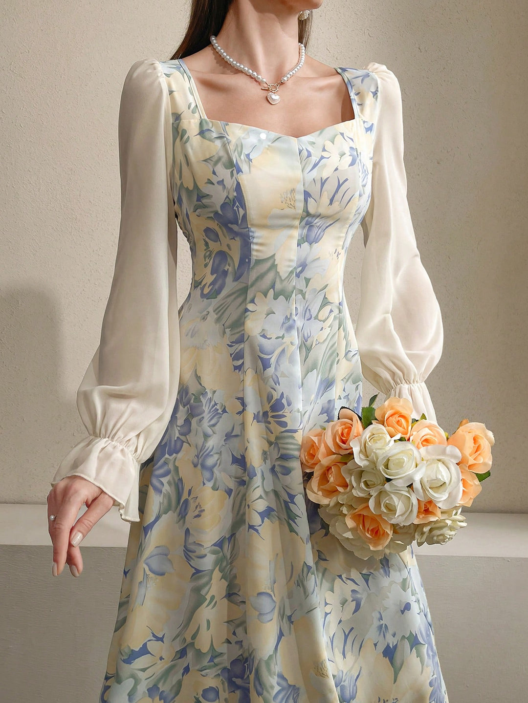 SHEIN maxi ruha, kék