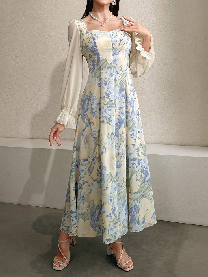 SHEIN maxi ruha, kék