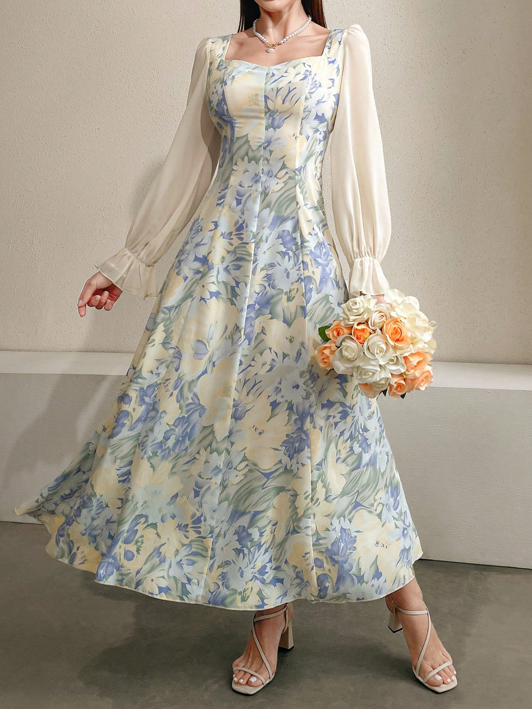 SHEIN maxi ruha, kék