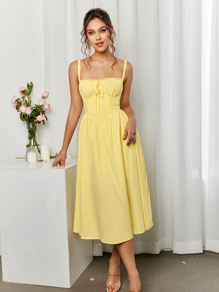 SHEIN maxi ruha, sárga