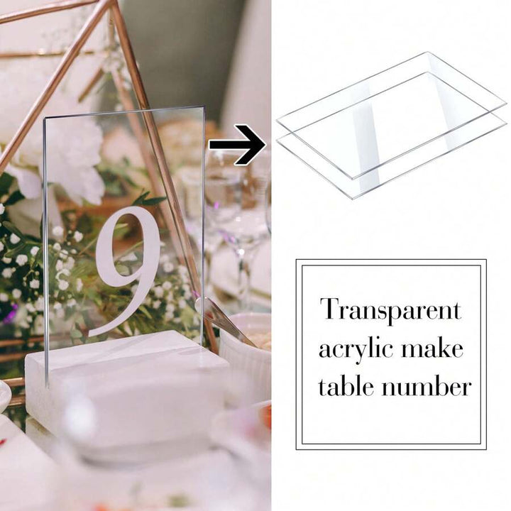 Set cartonașe de masă acrilice SHEIN, transparent