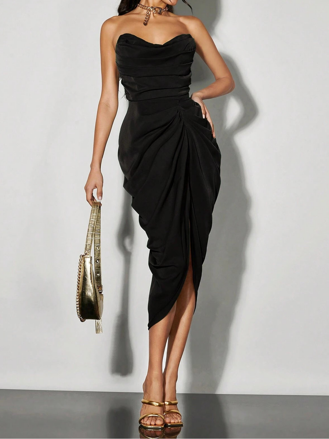 Rochie midi SHEIN, negru
