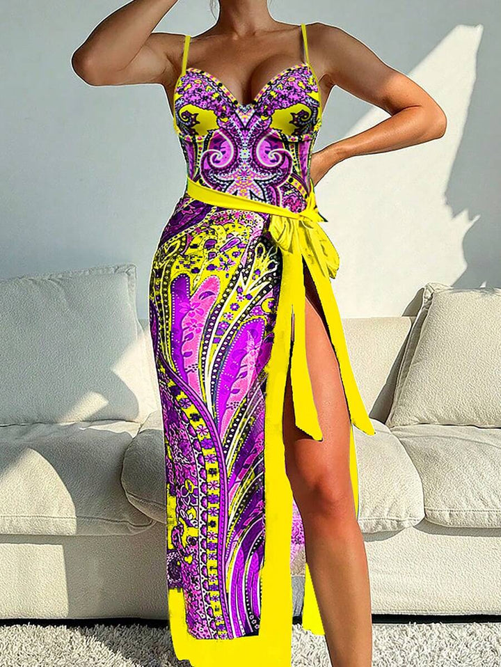 Set costum de baie SHEIN, mix culori