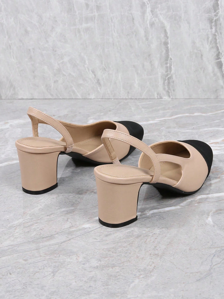 Pantofi cu toc SHEIN, bej