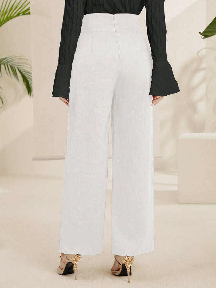 Pantaloni SHEIN, alb